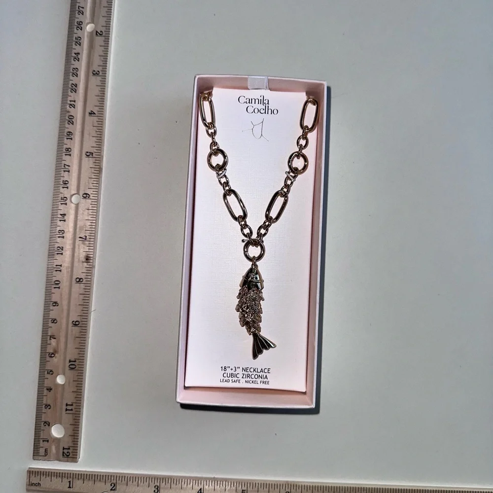 Camila Coelho Gold fish Pendant Necklace - Picture 2 of 4